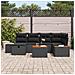 Set Divano da Giardino 7 pcs Nero 55 x 62 x 69 cm Poly Rattan - Foto miniatura 3