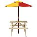 Tavolo da Picnic per 4 Bambini con Ombrellone Legno di Abete - Foto miniatura 3