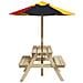 Tavolo da Picnic per 4 Bambini con Ombrellone Legno di Abete - Foto miniatura 4
