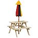Tavolo da Picnic per 4 Bambini con Ombrellone Legno di Abete - Foto miniatura 6
