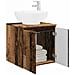 Mobile Lavabo da Parete Legno antico 49,5 x 44,5 x 65 cm - Foto miniatura 2