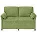Divano a 2 Posti Verde chiaro 158 x 83 x 95 cm Velluto - Foto miniatura 3