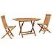Set Bistro da Giardino 3 pcs Marrone Legno Teak Massello - Foto miniatura 1