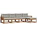 Set di divani da esterno 5 pcs Grigio Naturale e Chiaro - Foto miniatura 1