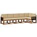 Set di divani da esterno 6 pcs Naturale e Beige Poliestere - Foto miniatura 1