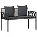 Panchine da esterno 2 -Seater 116 x 56 x 75 cm polyrattan - Foto miniatura 1