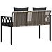 Panchine da esterno 2 -Seater 116 x 56 x 75 cm polyrattan - Foto miniatura 7