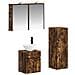Set di mobili per il bagno 4 pcs Rovere Fumo - Foto miniatura 1