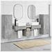 Set di mobili per il bagno 5 pz Grigio Cemento - Foto miniatura 9
