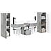 Set di mobili per il bagno 5 pz Grigio Cemento - Foto miniatura 10