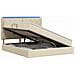 Letto con contenitore LED e materasso Crema 180 x 200 cm - Foto miniatura 1