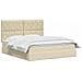 Letto con contenitore LED e materasso Crema 180 x 200 cm - Foto miniatura 3