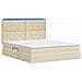 Letto con contenitore LED e materasso Crema 180 x 200 cm - Foto miniatura 9
