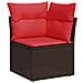 Set Divani da Giardino 10 pz con Cuscini Marrone in Polyrattan - Foto miniatura 5