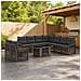 Set Divano da Giardino 10 pz Grigio e Grigio Scuro polyrattan - Foto miniatura 4
