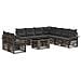 Set Divano da Giardino 10 pz Grigio e Grigio Scuro polyrattan - Foto miniatura 1