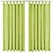 2 Pz Tende In Micro Raso Con Passanti 140x175 Cm Verdi - Foto miniatura 1