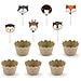 Partydeco - 6 Pirottini Per Cupcakes Con Bandierine Animali Della Foresta - Foto miniatura 1