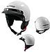 Casco Demi Jet Scooter Moto Omologato Ece 22 05 Frontino Sonicmoto Bianco Xs - Foto miniatura 1