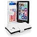 Custodia Compatibile Con Nokia Lumia 929 / 930 In Magnesio Bianco - Coperchio Protettivo Con Chiusura Magnetica E 3 Slot Per Carte - Foto miniatura 1