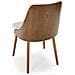 Set Di 2 Sedie Scandinave Lalix Legno Nocciola E Bianco - Foto miniatura 3