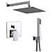 Ogomondo Kit Doccia Square 4 Completo Di Soffione Doccetta E Miscelatore Con Deviatore Francia - Foto miniatura 1