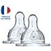 Initiation Teat + Supernova Round 3 Speed - Wide Neck - +6 Months - Flow Silicone 3 - Set Of 2 - Foto miniatura 1