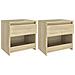 Comodini 2pz Rovere Sonoma 40x30x39 cm in Legno Multistrato - Foto miniatura 1