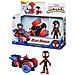Marvel Spidey And His Amazing Friends - Miles Morales Techno-racer 10 Cm - Foto miniatura 2