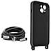 Cover Semirigida Per Iphone 13 Cordino Nylon Intrecciato 80 Cm Nera - Foto miniatura 2