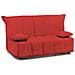 Divano Letto Allegra, Divano A 3 Posti, 100% Made In Italy, Sofà Soggiorno Con Apertura A Carrello, In Tessuto Imbottito, Con Cuscini Inclusi, Cm 165x90h85, Rosso - Foto miniatura 2