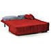 Divano Letto Allegra, Divano A 3 Posti, 100% Made In Italy, Sofà Soggiorno Con Apertura A Carrello, In Tessuto Imbottito, Con Cuscini Inclusi, Cm 165x90h85, Rosso - Foto miniatura 3