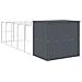 Casetta Cani Con Corsa Antracite 214x661x181 Cm Acciaio Zincato - Foto miniatura 4