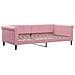 Divano Letto Estraibile Con Cassetti Rosa 100x200 Cm Velluto - Foto miniatura 3
