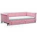 Divano Letto Estraibile Con Cassetti Rosa 100x200 Cm Velluto - Foto miniatura 5