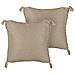 Set Di 2 Cuscini Erigeron Iuta 45 X 45 Cm Beige Tinta Unita - Foto miniatura 6