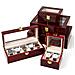 Portagioie Di Lusso Per 2 Orologi - Finitura Laccata Rossa - Foto miniatura 4