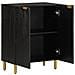 Credenza Nera 60x33x75 Cm In Legno Multistrato - Foto miniatura 2