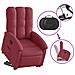 Poltrona Alzapersona Reclinabile Rosso Vino In Tessuto - Foto miniatura 4
