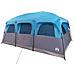 Tenda Familiare Cabina per 9 Persone Blu Impermeabile - Foto miniatura 4