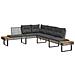 Set Divani da Giardino 2pz con Cuscini Grigio Polyrattan Acacia - Foto miniatura 3