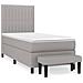 Giroletto a Molle con Materasso Grigio Chiaro 90x200 cm Tessuto - Foto miniatura 1