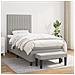 Giroletto a Molle con Materasso Grigio Chiaro 90x200 cm Tessuto - Foto miniatura 2