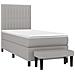 Giroletto a Molle con Materasso Grigio Chiaro 90x200 cm Tessuto - Foto miniatura 3