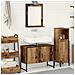 Set di mobili da bagno 2 pezzi in legno vecchio e legno ingegnerizzato - Foto miniatura 2