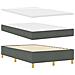 Letto a molle con materasso Grigio scuro 120 x 190 cm Tessuto - Foto miniatura 7
