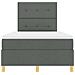 Letto a molle con materasso Grigio scuro 120 x 190 cm Tessuto - Foto miniatura 8