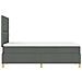 Letto a molle con materasso Grigio scuro 120 x 190 cm Tessuto - Foto miniatura 9