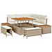 Set Divano da Giardino con cuscino 8 pcs Beige Poly Rattan - Foto miniatura 1