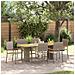 Set da Pranzo per Giardino 7 pcs Grigio 190 x 80 x 75 cm - Foto miniatura 2